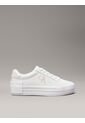 Tenis Blanco De Plataforma De Cuero Calvin Klein de Calvin Klein