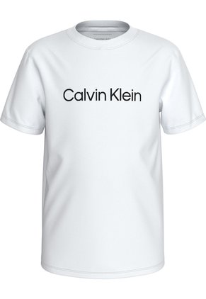 Camiseta Blanca Para Niño Con Logo Infantil Calvin Klein