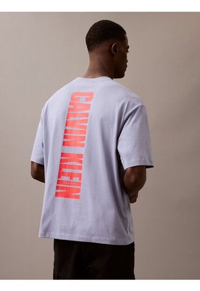 Camiseta Azul Vert Logo Graphic Crewneck Calvin Klein