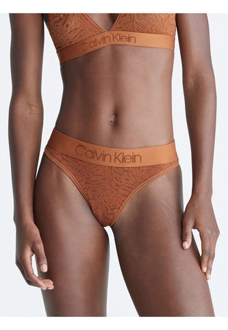 Pantie Cafe Tipo Tanga Con Encaje Tonal - Intrinsic Calvin Klein Calvin Klein