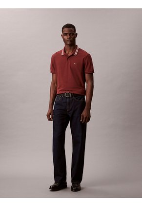 Polo Multicolor De Piqué Con Ribetes En Contraste Calvin Klein