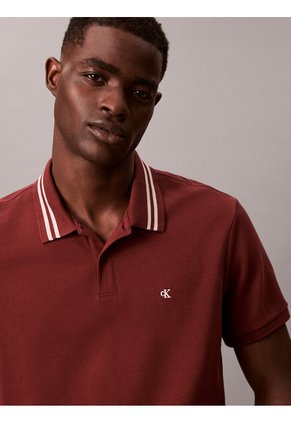 Polo Multicolor De Piqué Con Ribetes En Contraste Calvin Klein
