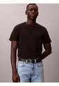 Camiseta Negra Con Micro Monograma Bordado Calvin Klein de Calvin Klein