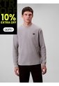 Camiseta Gris De Manga Larga Con Textura Ligera Calvin Klein de Calvin Klein