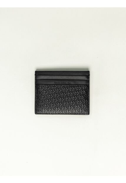 Tarjetero Negro Con Monograma Calvin Klein