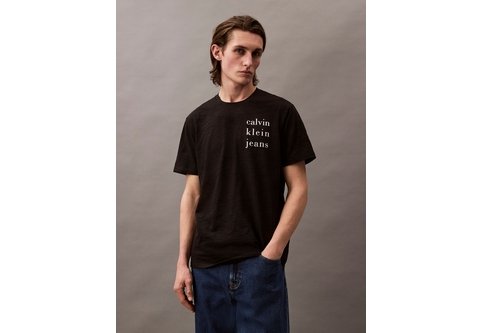 Camiseta Negra Classic Crewneck Calvin Klein Calvin Klein