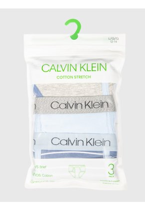 Pack Multicolor De 3 Calzoncillos Para Niño Calvin Klein