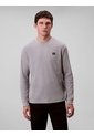 Camiseta Gris De Manga Larga Con Textura Ligera Calvin Klein de Calvin Klein