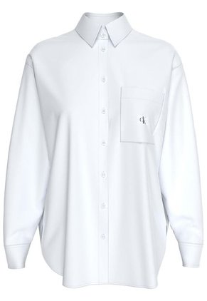 Camisa Blanca Relaxed Con Bolsillo Calvin Klein