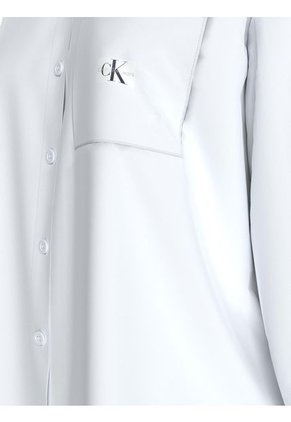 Camisa Blanca Relaxed Con Bolsillo Calvin Klein