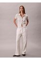 Polo Blanco De Jacquard De Logo Y Cierre De Botones Calvin Klein de Calvin Klein