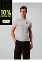 Camiseta Gris Con Monograma Gráfico Calvin Klein de Calvin Klein