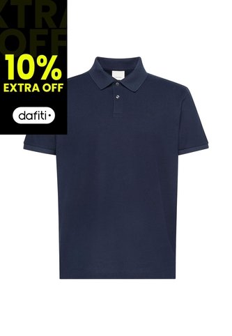 Polo Azul De Manga Corta En Tejido Piqué Calvin Klein Calvin Klein