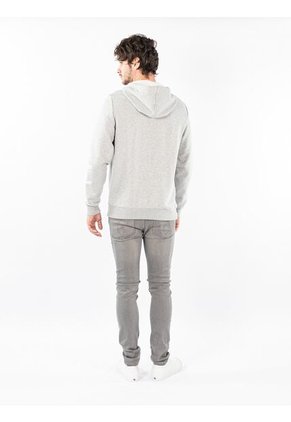 Suéter Gris Con Gorro Y Logo Calvin Klein