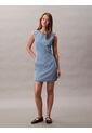 Vestido Azul De Mangas Casquillo Con Espalda Descubierta Calvin Klein de Calvin Klein