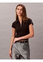 Polo Negro De Punto Milano Ajustado Con Cremallera Calvin Klein de Calvin Klein