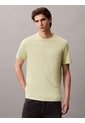 Camiseta Verde De Algodón Con Monograma Bordado Calvin Klein de Calvin Klein