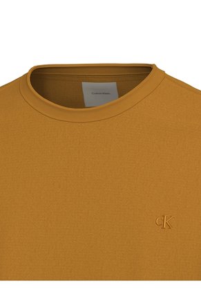 Camiseta Marrón Manga Larga De Algodón Supima Interlock Calvin Klein