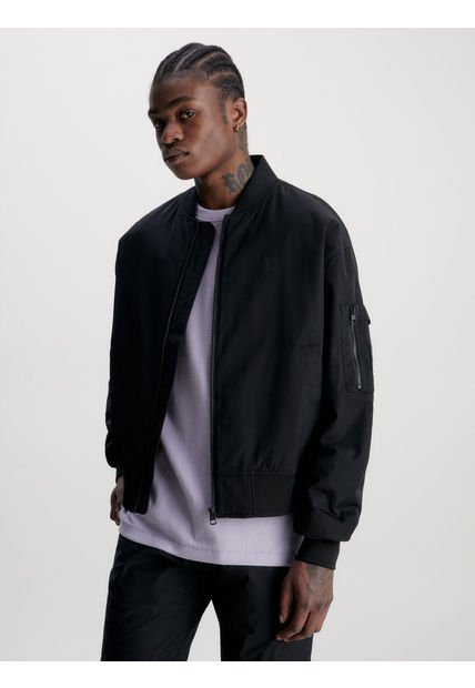 Chaqueta Bomber Ligeramente Acolchada Hombre Negro Calvin Klein