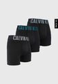 Bóxer x3 Negro-Gris-Turquesa Calvin Klein de Calvin Klein