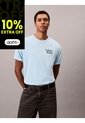 Camiseta Celeste Holgada Con Logo Gráfico Con Letras Calvin Klein de Calvin Klein