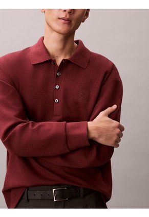 Polo Multicolor Manga Larga De Canalé Doble Cara Calvin Klein