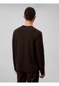 Camiseta Negra Manga Larga De Algodón Supima Interlock Calvin Klein de Calvin Klein