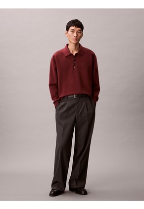 Polo Multicolor Manga Larga De Canalé Doble Cara Calvin Klein