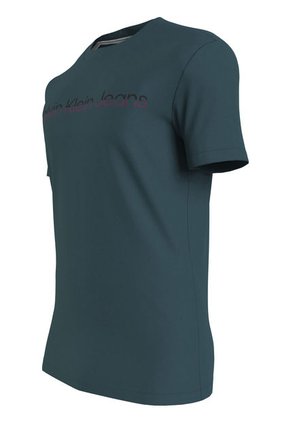 Camiseta Slim Con Logo Hombre Azul Calvin Klein