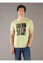 Camiseta Verde Stacked Graphic Crewnec Calvin Klein de Calvin Klein