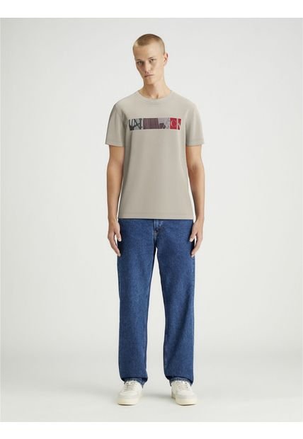 Camiseta Gris City Block Para Hombre Calvin Klein
