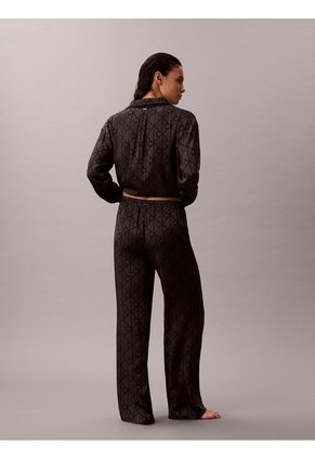 Pantalón Multicolor De Pijama De Satén Brillante Con Estampado Calvin Klein