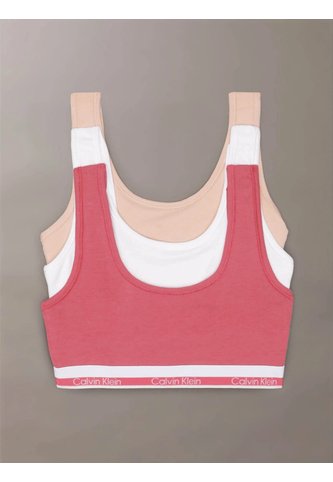 Pack Rosado De 3 Sujetadores Varsity De Algodón Stretch Calvin Klein Calvin Klein