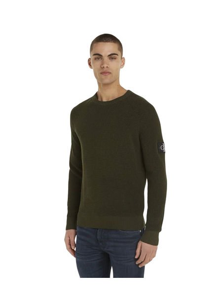 Saco Con Insignia Hombre Verde Calvin Klein