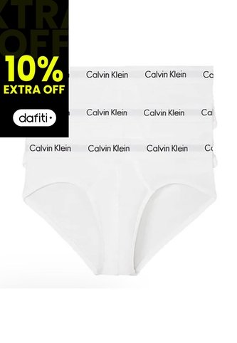 3 Pack De Calzoncillo Blanco Algodón Hip Brief Calvin Klein Calvin Klein