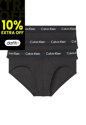 Pack De 3 Hip Brief Negros - Cotton Stretch Calvin Klein Calvin Klein