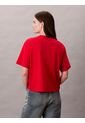 Camiseta Roja De Manga Corta Con Logo Bordado En 3D Calvin Klein de Calvin Klein