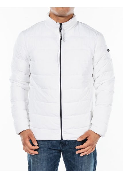 Chaqueta Manga Larga Con Cierre Hombre Blanco Calvin Klein