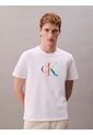 Camiseta Blanca Con Monograma Arcoíris - Pride Calvin Klein de Calvin Klein