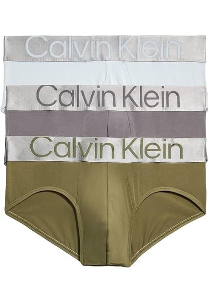 Pack De 3 Calzoncillos Hip Brief Slip Multicolor Calvin Klein