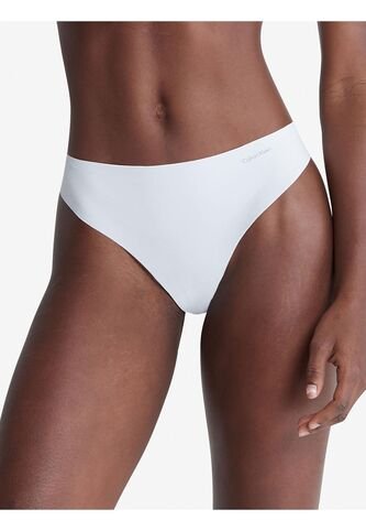 Tanga Celeste Invisible Con Logo En El Lateral Calvin Klein