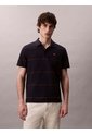 Polo Azul Sencillo Con Raya Texturizada Calvin Klein de Calvin Klein