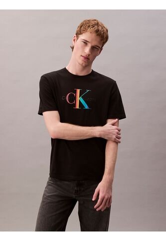 Camiseta Negra Con Monograma Arcoíris - Pride Calvin Klein Calvin Klein