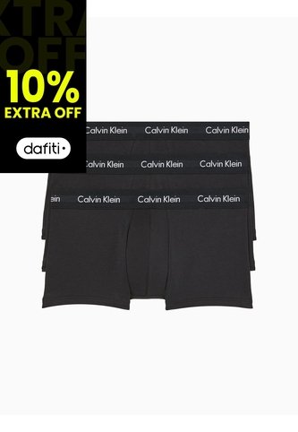 3 Pack De Boxer Negros Low Rise Trunk En Algodón Calvin Klein Calvin Klein