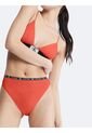 Pantie Naranja De Corte Alto Con Logo Calvin Klein de Calvin Klein