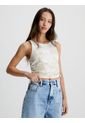 Camiseta Sin Mangas Fruncida Tie Dye Para Mujer Calvin Klein de Calvin Klein