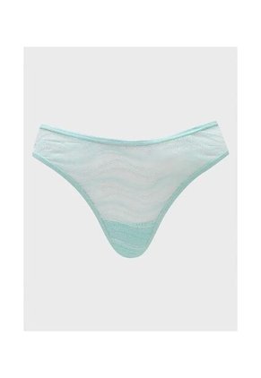 Pantie Tipo Tanga Verde De Encaje Calvin Klein
