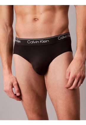 Pack Negro De 3 Slips De Cadera - Microfibre Stretch Calvin Klein