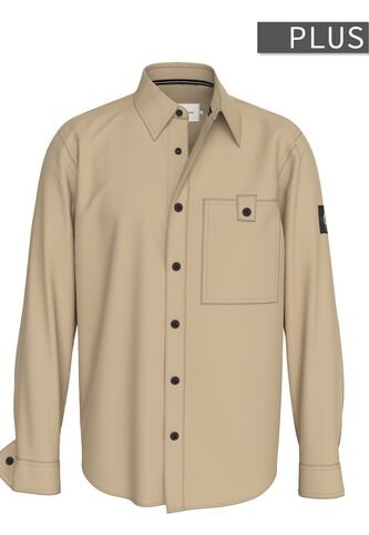 Camisa Beige Con Insignia De Monograma Calvin Klein Calvin Klein