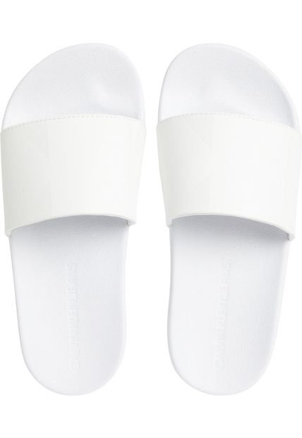 Sandalias Con Logo Mujer Blanco Calvin Klein